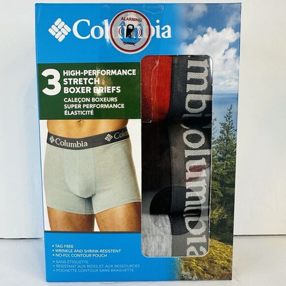 Columbia High-Performance Stretch Boxer Briefs 3 Pack Men's Size XL‎ 40”-42” - Picture 1 of 3